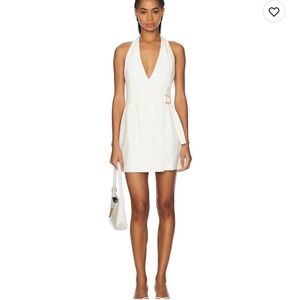 Revolve White Halter Mini Dress